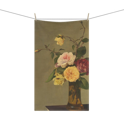 Roses in a Vase | Tea Towel - Tea Towel - Piccolo Fiore Prints