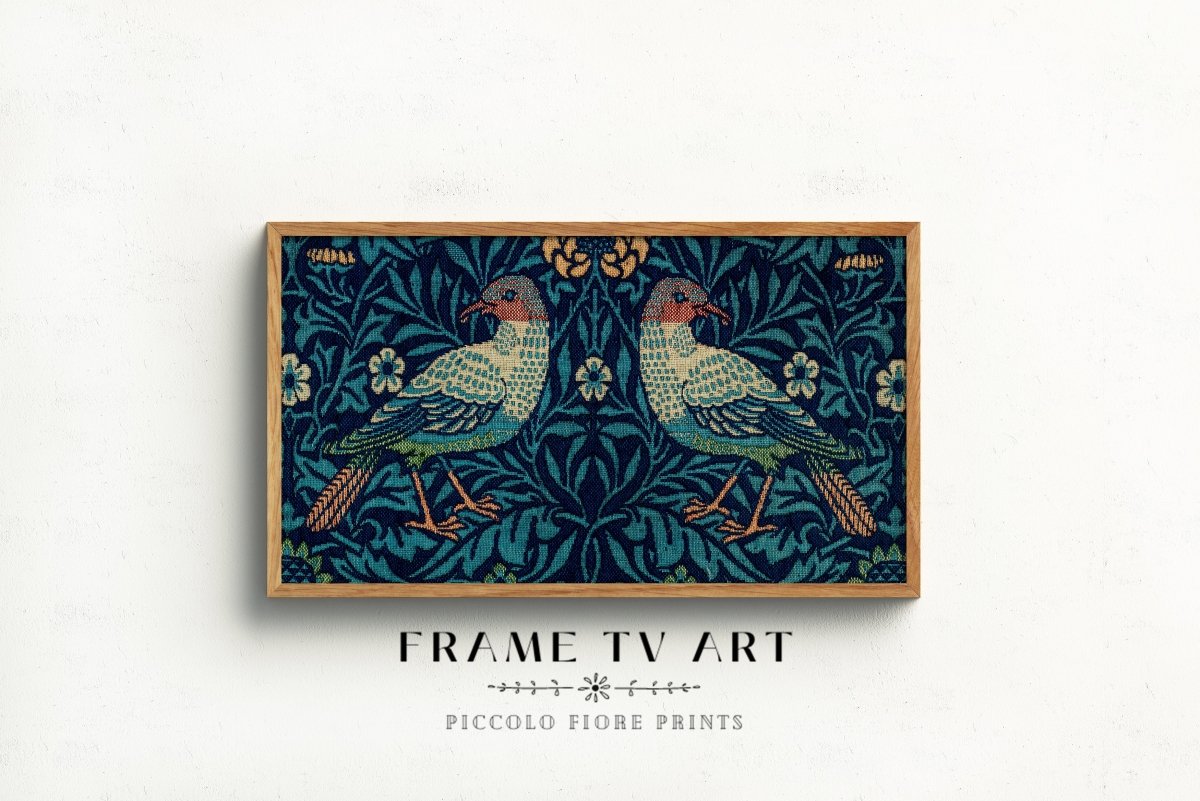 Samsung Frame TV Art | William Morris Birds | TV26 - Frame TV Art - Piccolo Fiore Prints