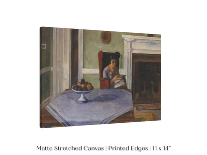 Sewing by the Fireplace | P275 - Single Art Prints - Piccolo Fiore Prints