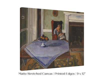 Sewing by the Fireplace | P275 - Single Art Prints - Piccolo Fiore Prints