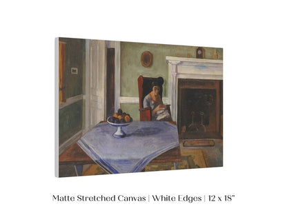 Sewing by the Fireplace | P275 - Single Art Prints - Piccolo Fiore Prints