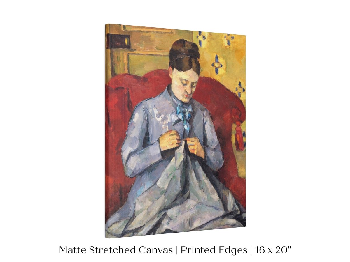Sewing in a Red Chair | P307 - Single Art Prints - Piccolo Fiore Prints