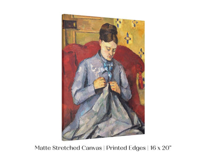 Sewing in a Red Chair | P307 - Single Art Prints - Piccolo Fiore Prints