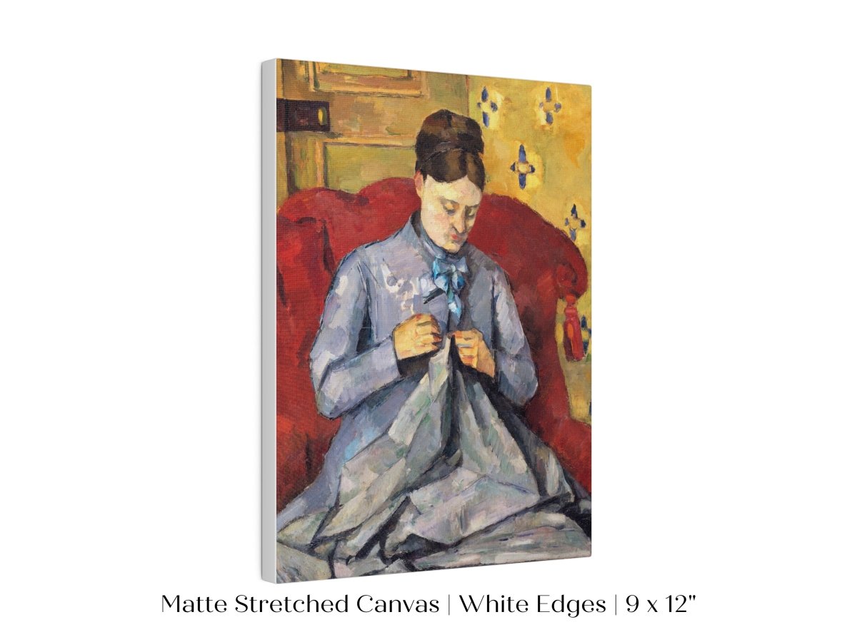 Sewing in a Red Chair | P307 - Single Art Prints - Piccolo Fiore Prints