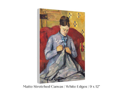 Sewing in a Red Chair | P307 - Single Art Prints - Piccolo Fiore Prints