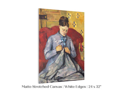 Sewing in a Red Chair | P307 - Single Art Prints - Piccolo Fiore Prints