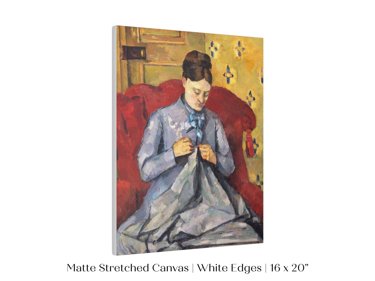 Sewing in a Red Chair | P307 - Single Art Prints - Piccolo Fiore Prints