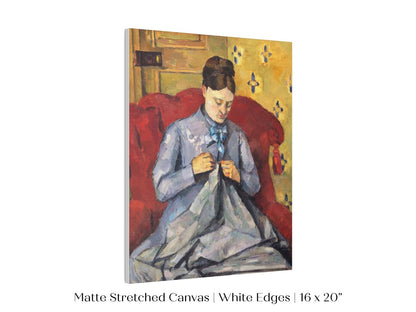 Sewing in a Red Chair | P307 - Single Art Prints - Piccolo Fiore Prints