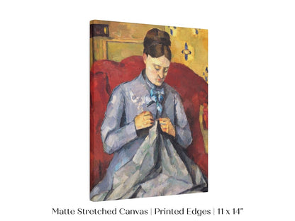 Sewing in a Red Chair | P307 - Single Art Prints - Piccolo Fiore Prints