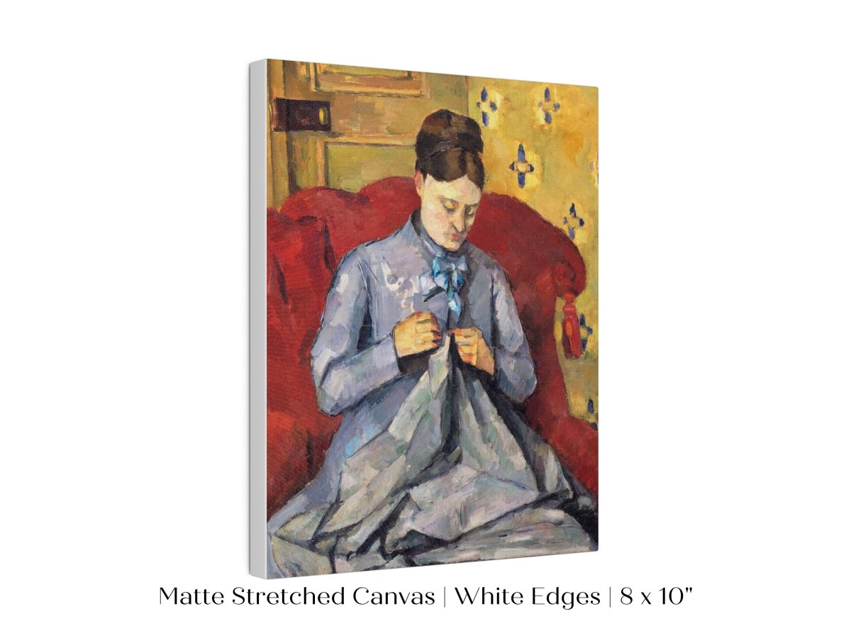 Sewing in a Red Chair | P307 - Single Art Prints - Piccolo Fiore Prints