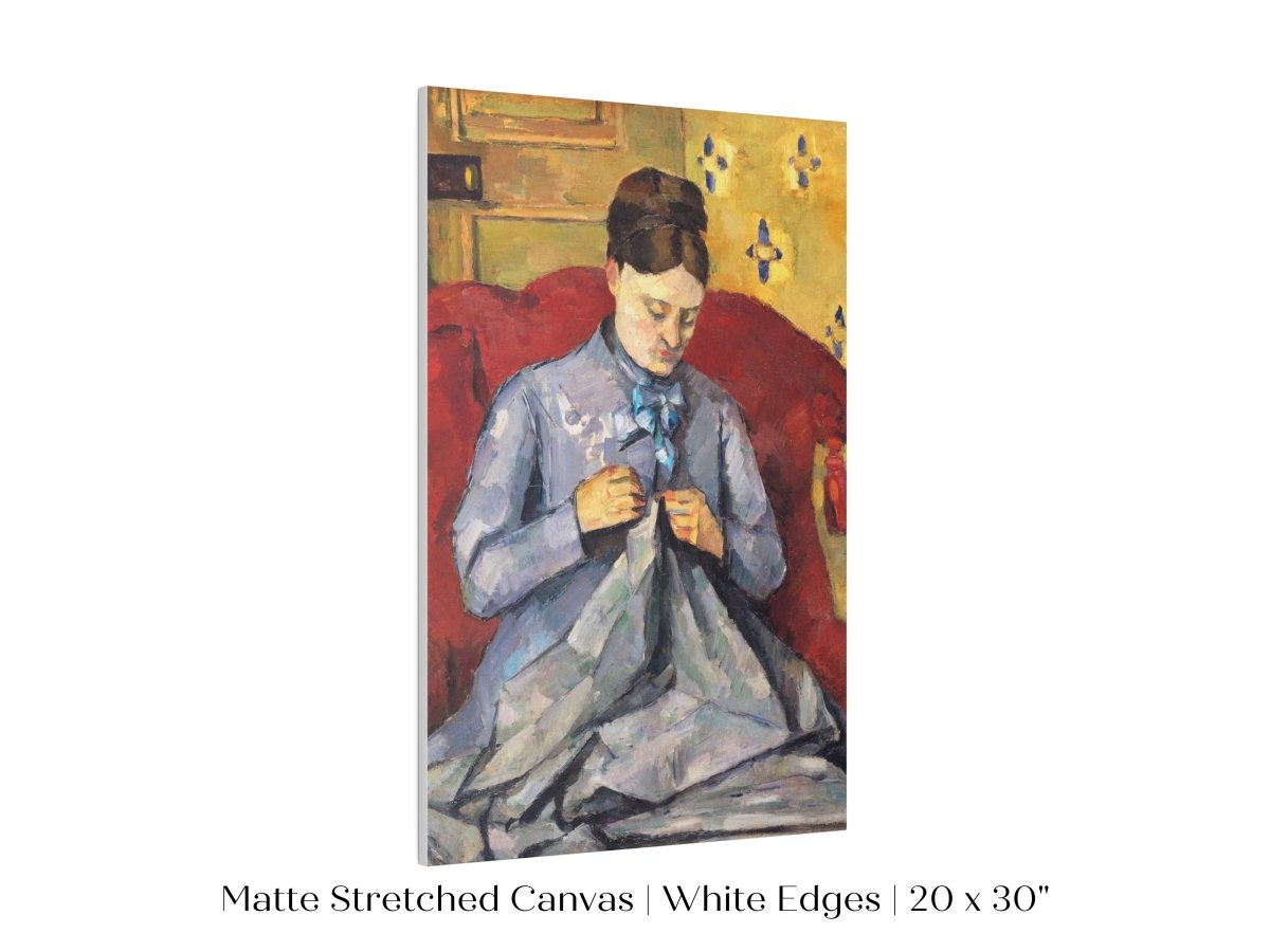 Sewing in a Red Chair | P307 - Single Art Prints - Piccolo Fiore Prints
