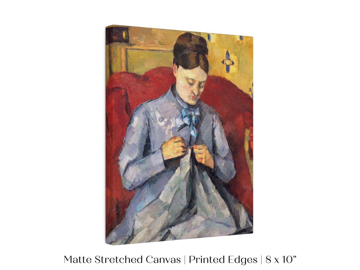 Sewing in a Red Chair | P307 - Single Art Prints - Piccolo Fiore Prints
