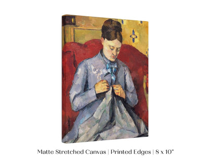 Sewing in a Red Chair | P307 - Single Art Prints - Piccolo Fiore Prints
