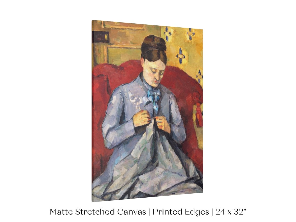 Sewing in a Red Chair | P307 - Single Art Prints - Piccolo Fiore Prints