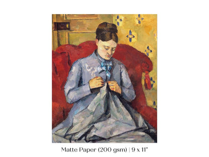 Sewing in a Red Chair | P307 - Single Art Prints - Piccolo Fiore Prints