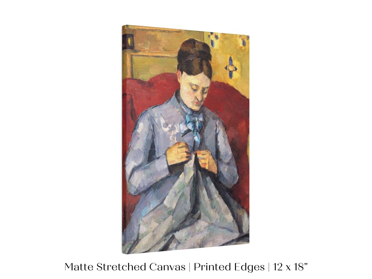 Sewing in a Red Chair | P307 - Single Art Prints - Piccolo Fiore Prints