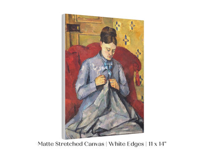 Sewing in a Red Chair | P307 - Single Art Prints - Piccolo Fiore Prints