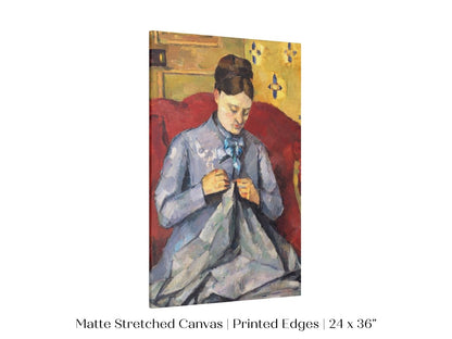 Sewing in a Red Chair | P307 - Single Art Prints - Piccolo Fiore Prints