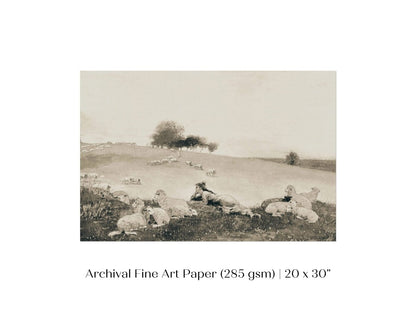 Shepherdess | P397 - Single Art Prints - Piccolo Fiore Prints