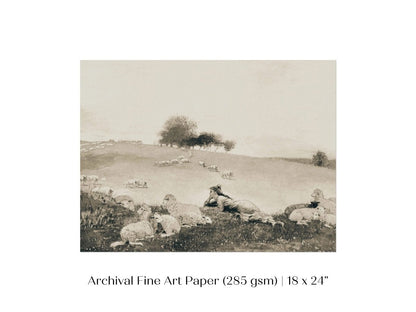 Shepherdess | P397 - Single Art Prints - Piccolo Fiore Prints