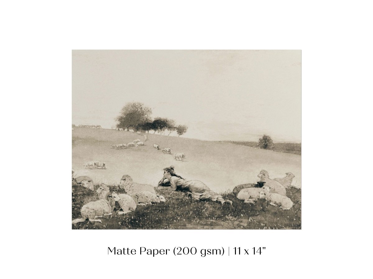Shepherdess | P397 - Single Art Prints - Piccolo Fiore Prints