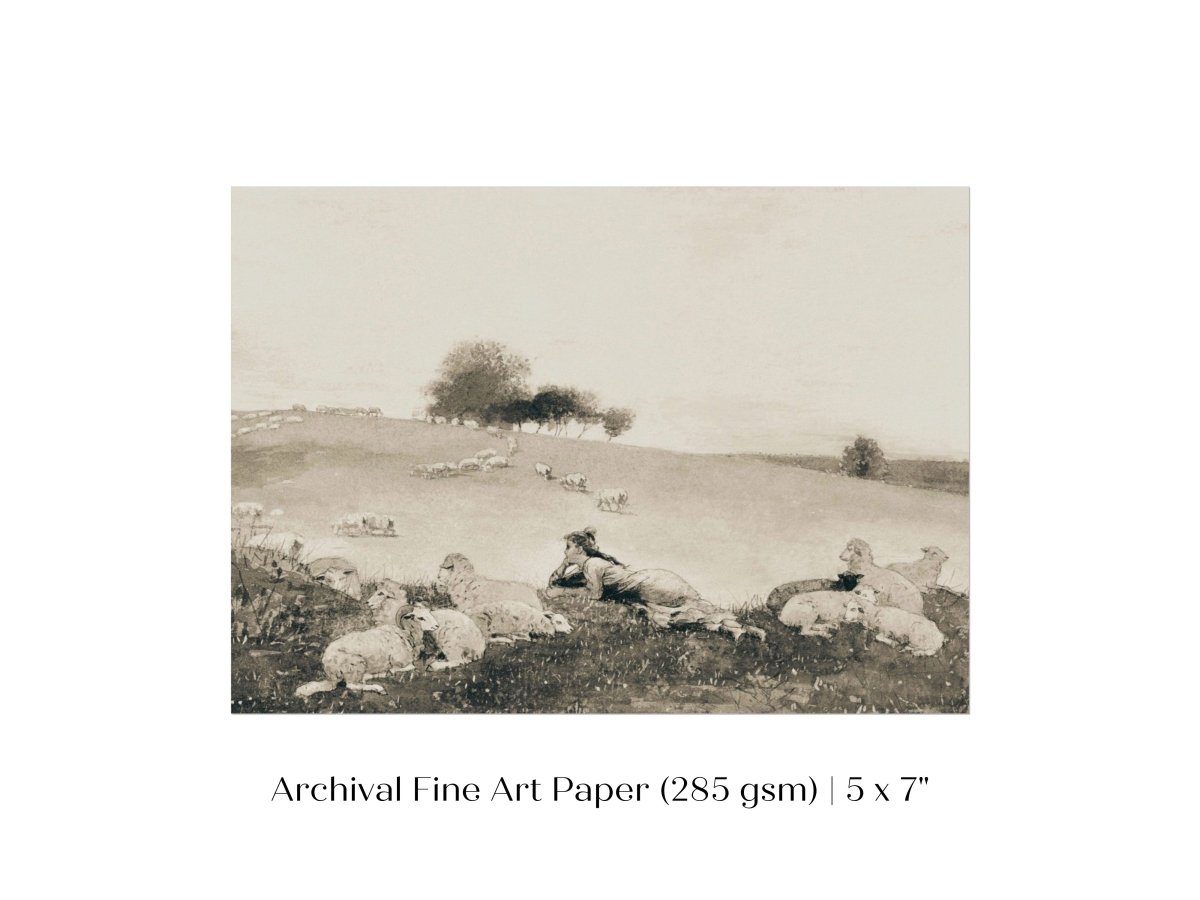 Shepherdess | P397 - Single Art Prints - Piccolo Fiore Prints