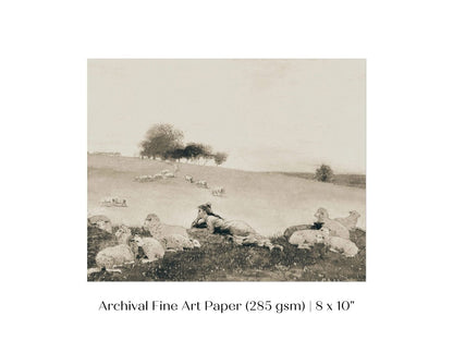 Shepherdess | P397 - Single Art Prints - Piccolo Fiore Prints