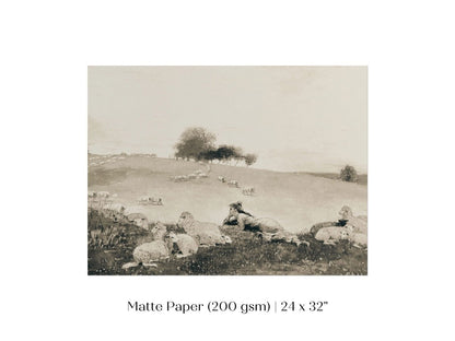 Shepherdess | P397 - Single Art Prints - Piccolo Fiore Prints