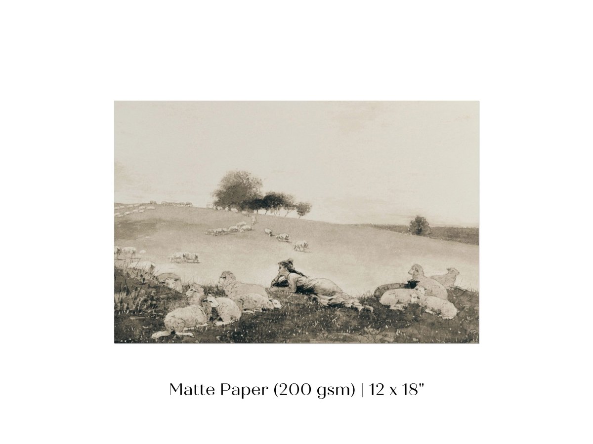 Shepherdess | P397 - Single Art Prints - Piccolo Fiore Prints