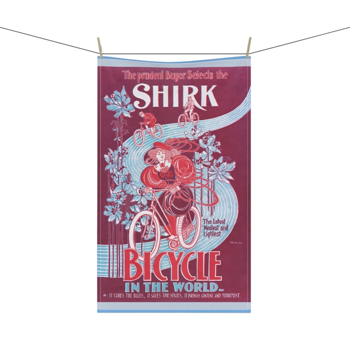 Shirk Bicycles | Tea Towel - Tea Towel - Piccolo Fiore Prints