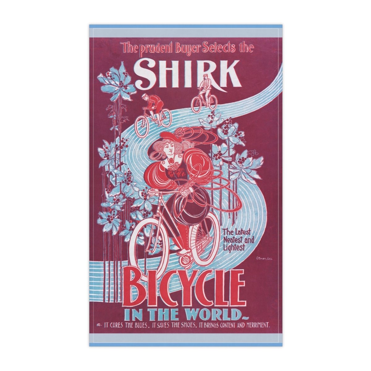 Shirk Bicycles | Tea Towel - Tea Towel - Piccolo Fiore Prints