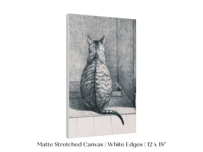 Sitting Cat Sketch | P215 - Single Art Prints - Piccolo Fiore Prints