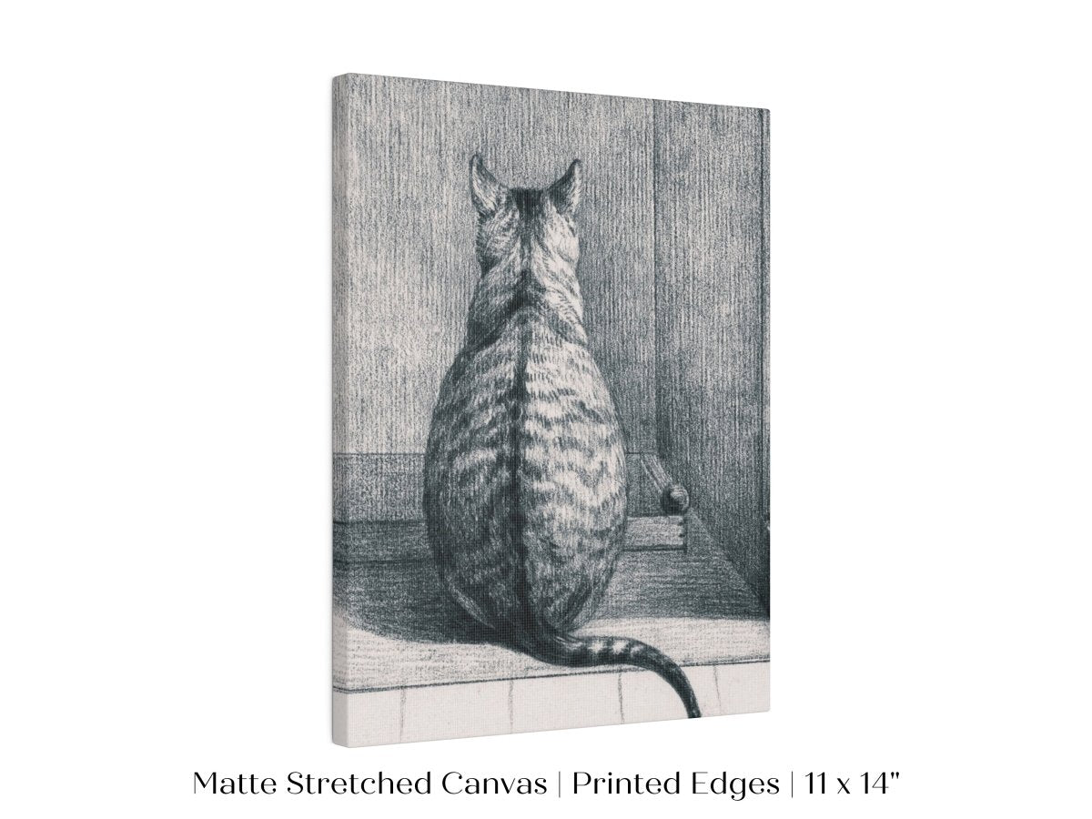 Sitting Cat Sketch | P215 - Single Art Prints - Piccolo Fiore Prints