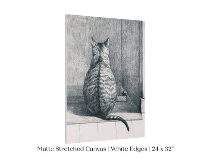 Sitting Cat Sketch | P215 - Single Art Prints - Piccolo Fiore Prints