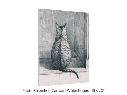 Sitting Cat Sketch | P215 - Single Art Prints - Piccolo Fiore Prints
