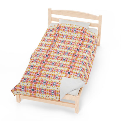 Spring Bloom Stripe | Minky Throw Blanket - Minky Throw Blanket - Piccolo Fiore Prints