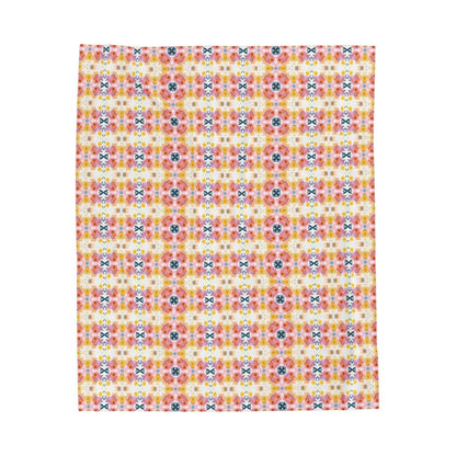 Spring Bloom Stripe | Minky Throw Blanket - Minky Throw Blanket - Piccolo Fiore Prints
