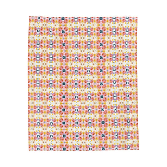 Spring Bloom Stripe | Minky Throw Blanket - Minky Throw Blanket - Piccolo Fiore Prints
