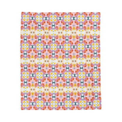 Spring Blooms | Minky Throw Blanket - Minky Throw Blanket - Piccolo Fiore Prints