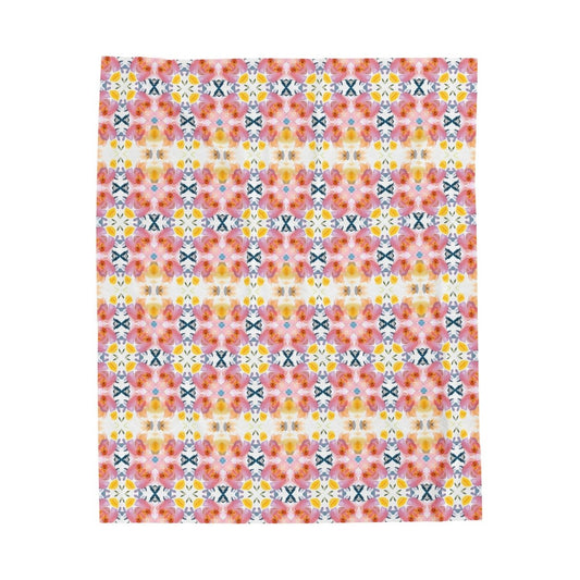 Spring Blooms | Minky Throw Blanket - Minky Throw Blanket - Piccolo Fiore Prints