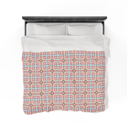 Square Bloom | Minky Throw Blanket - Minky Throw Blanket - Piccolo Fiore Prints