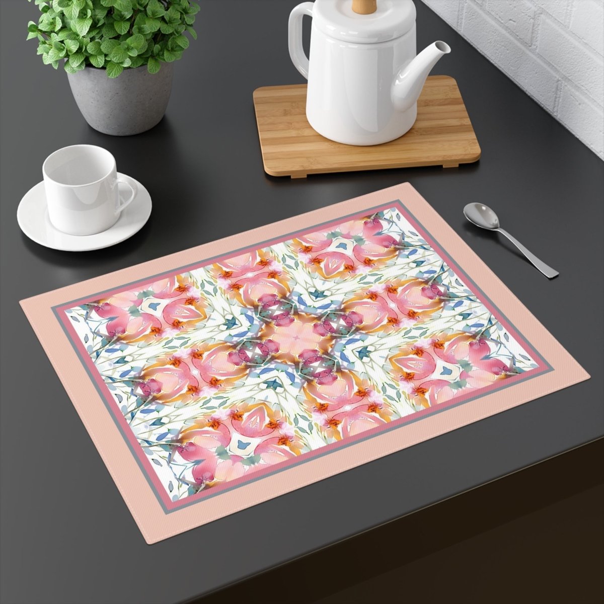 Square Bloom | Placemat - Cotton Twill Placemat - Piccolo Fiore Prints