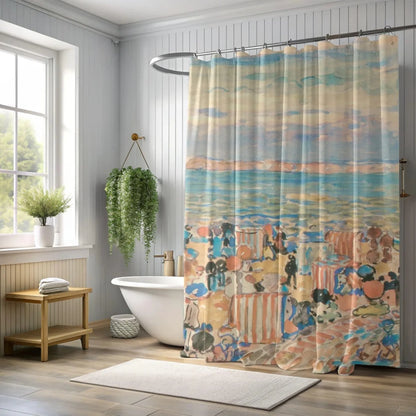 St Malo Beach Shower Curtain - Shower Curtain - Piccolo Fiore Prints