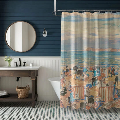 St Malo Beach Shower Curtain - Shower Curtain - Piccolo Fiore Prints