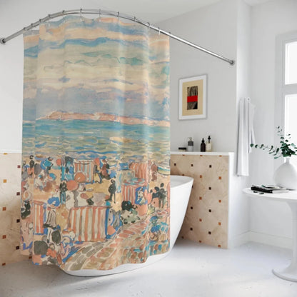 St Malo Beach Shower Curtain - Shower Curtain - Piccolo Fiore Prints