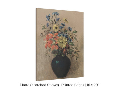 Still Life with a Black Vase of Flowers | P382 - Single Art Prints - Piccolo Fiore Prints