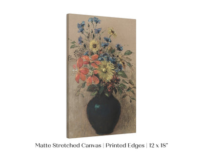 Still Life with a Black Vase of Flowers | P382 - Single Art Prints - Piccolo Fiore Prints