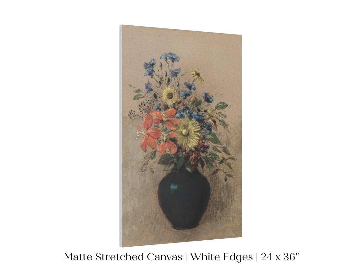 Still Life with a Black Vase of Flowers | P382 - Single Art Prints - Piccolo Fiore Prints