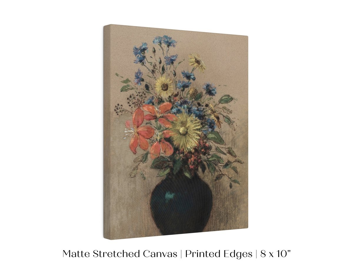 Still Life with a Black Vase of Flowers | P382 - Single Art Prints - Piccolo Fiore Prints