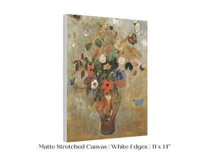 Still Life with a Vase of Flowers and Butterflies | P34 - Single Art Prints - Piccolo Fiore Prints